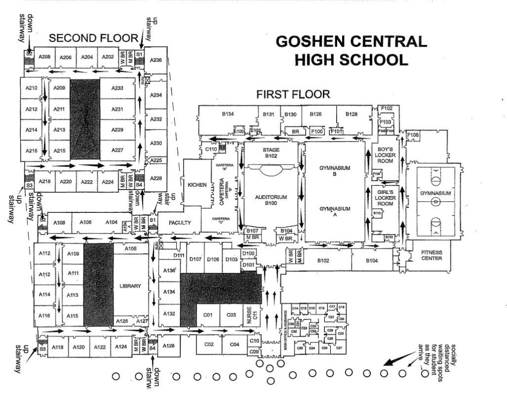 Image of Goshen High School building map