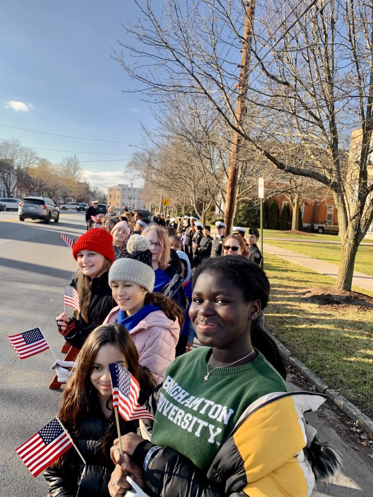 CJH 6th graders sing for Wreaths Across America Goshen Central School