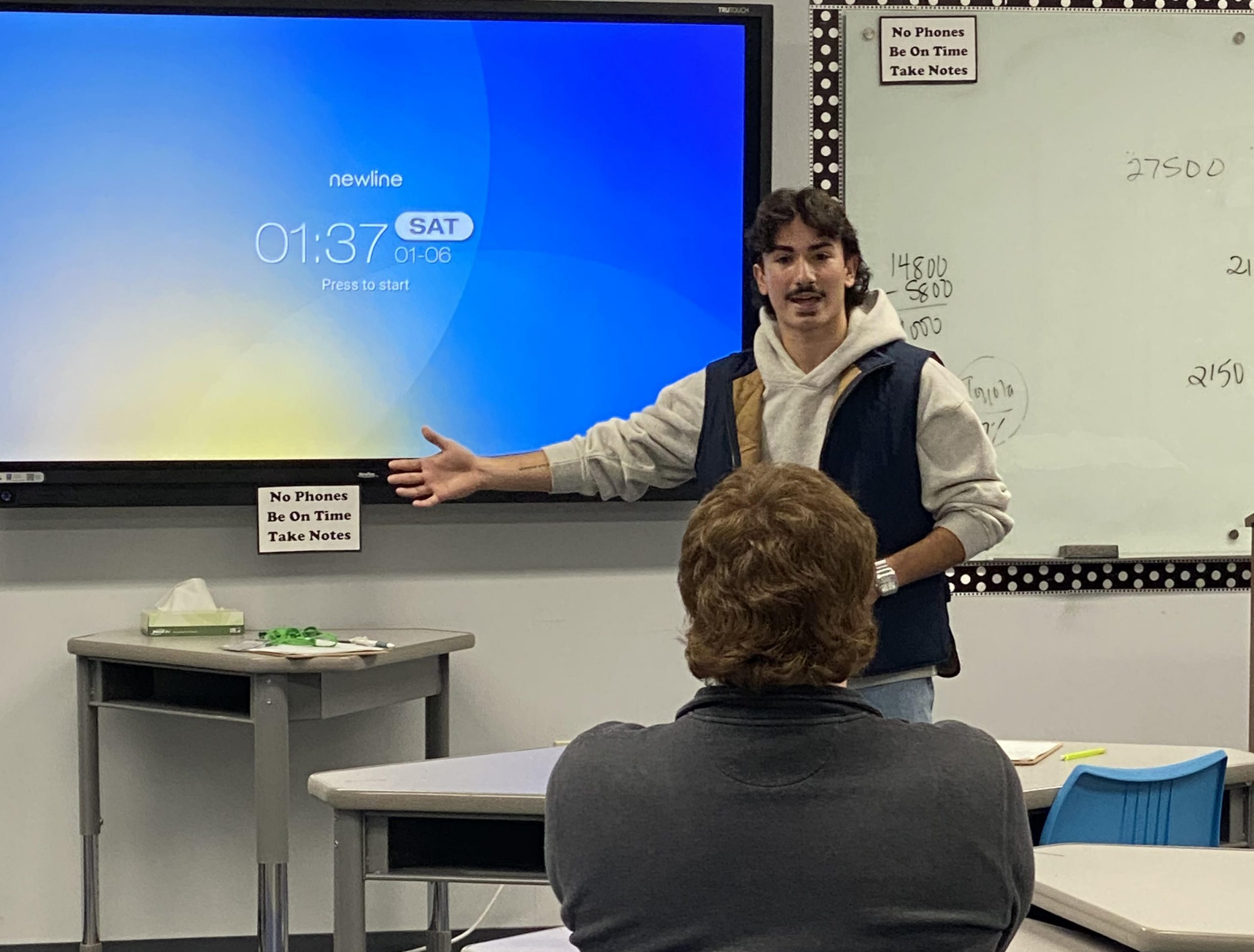 Class of 2022 alum, entrepreneur Andrew Rampulla, inspires business students at GHS