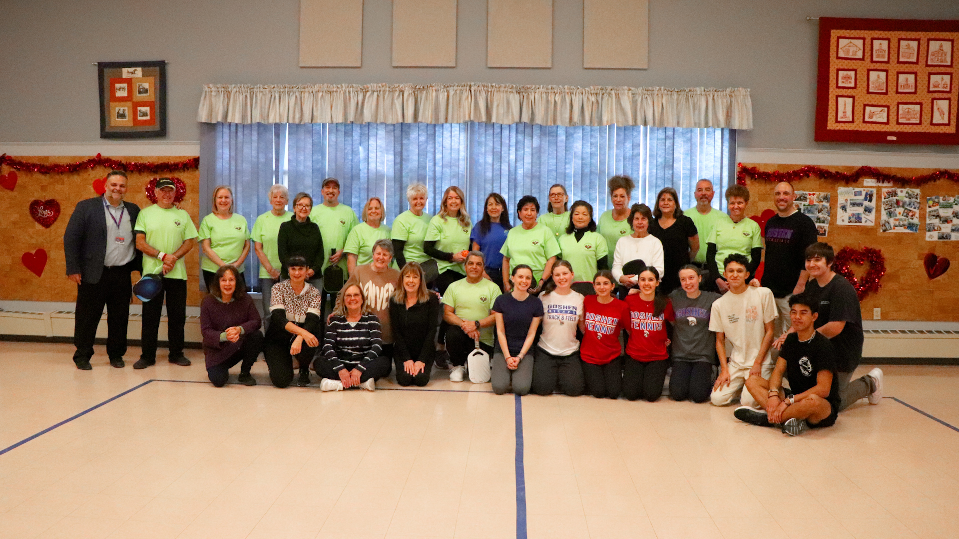 The first “Seniors vs. Seniors” pickleball game