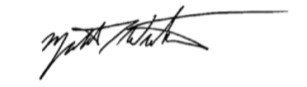 Matthew Wentworth, Principal of GIS, signature