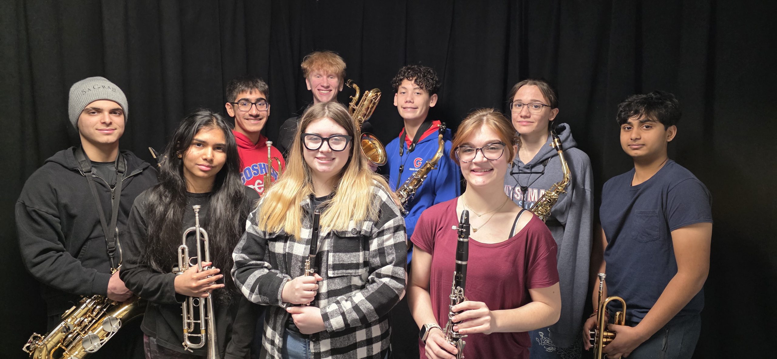 Group of students holding instruments