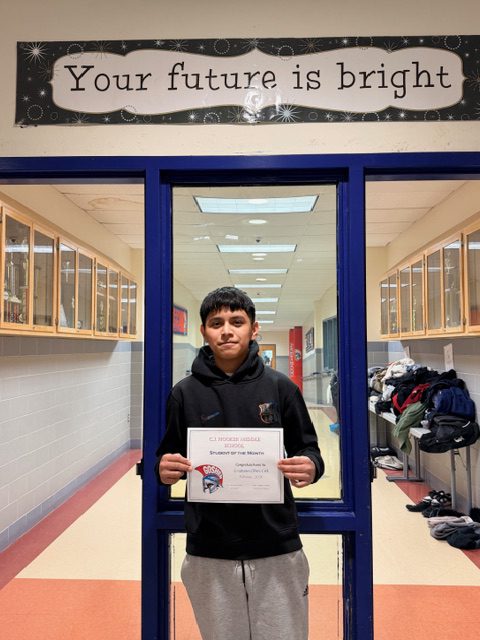 One student from C.J. Hooker honored as one of the Students of the Month