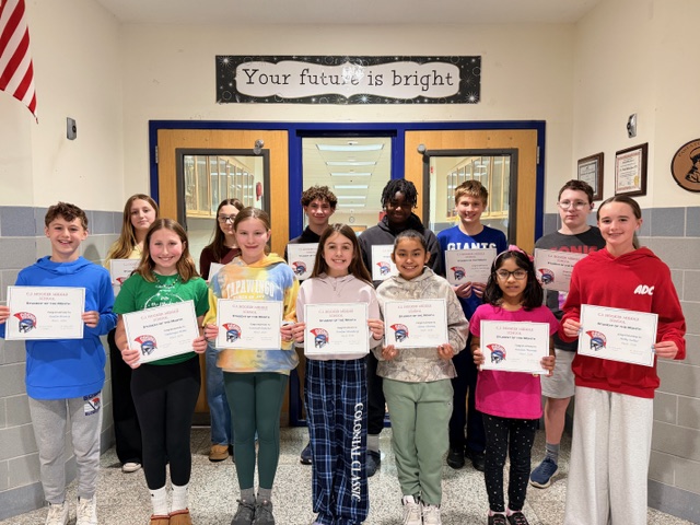 CJH Students of the Month March 2026 
