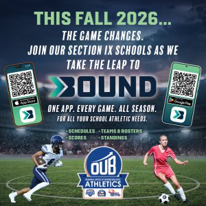 Flyer for Bound scheduling app for athletics teams